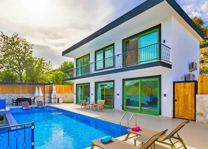 Saribelen 2 Bedroom Secluded With Private Pool Hot Tub 别墅 卡尔坎